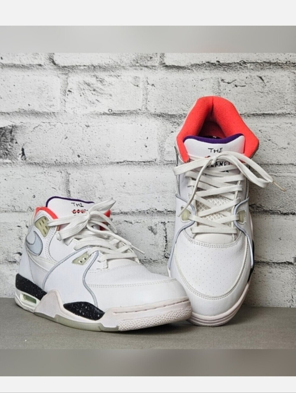 Nike Air Flight 89 Planet of Hoops Mens 10 White Retro Basketball Shoes